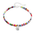 Shangjie OEM All-Match Anklet Mixed Rice Bead Beach Street Street Poste de vieiras Tobilleras Femeninas trenzadas